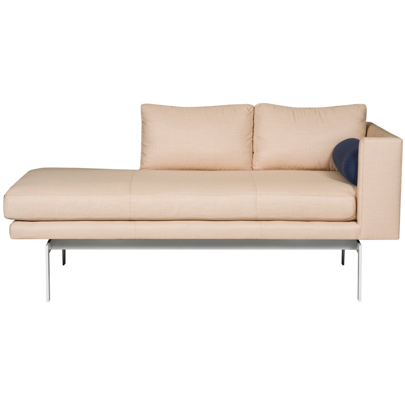 Michael Weiss Dellafield 72.5" Wide Outdoor Rectangle Loveseat with Cushions, Black, Left Hand Facing, Chatters Chai