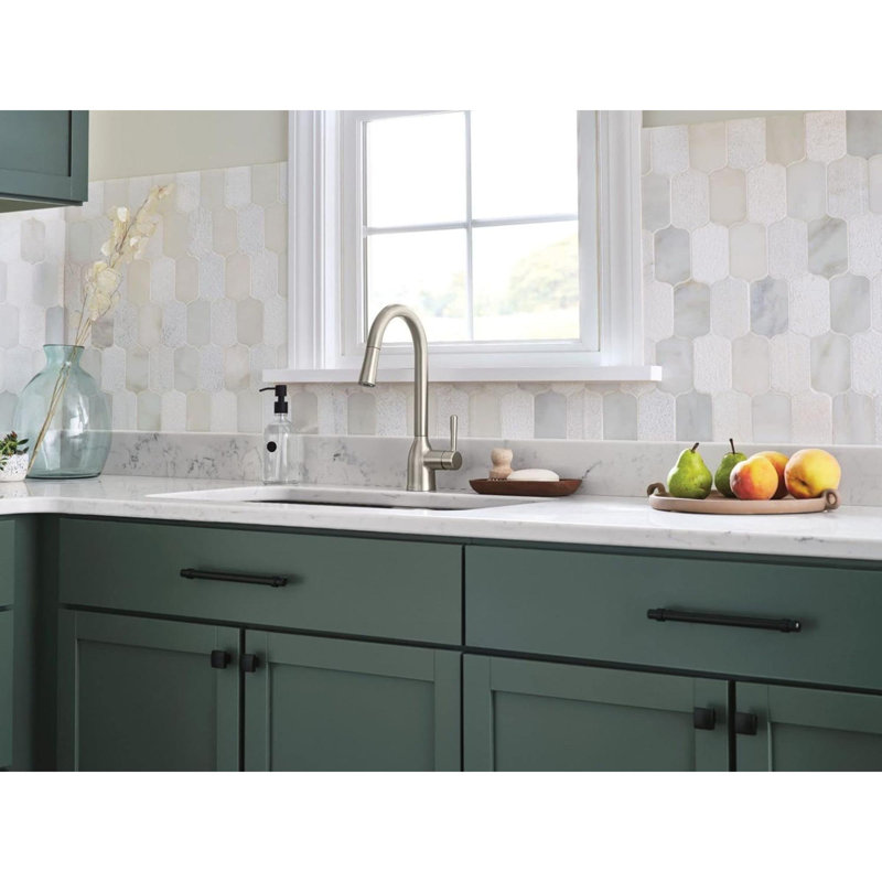 Adler One-Handle High Arc Pulldown Kitchen Faucet With Power Clean Spot Resist Stainless