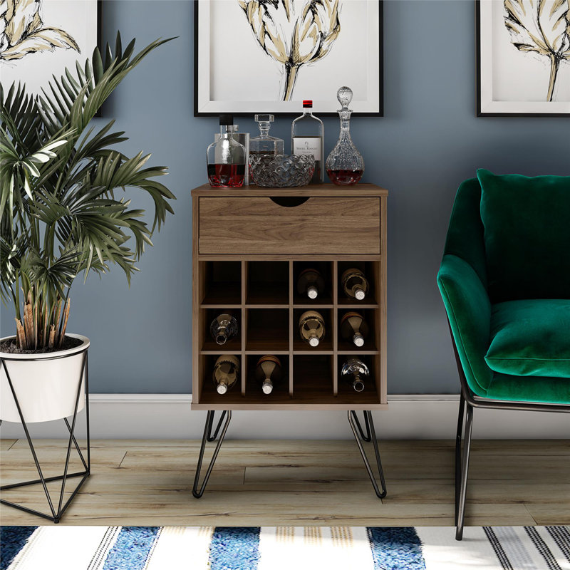 Fey 51.6cm Mini Bar, Walnut