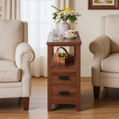 24" Tall End Table With Charging Station