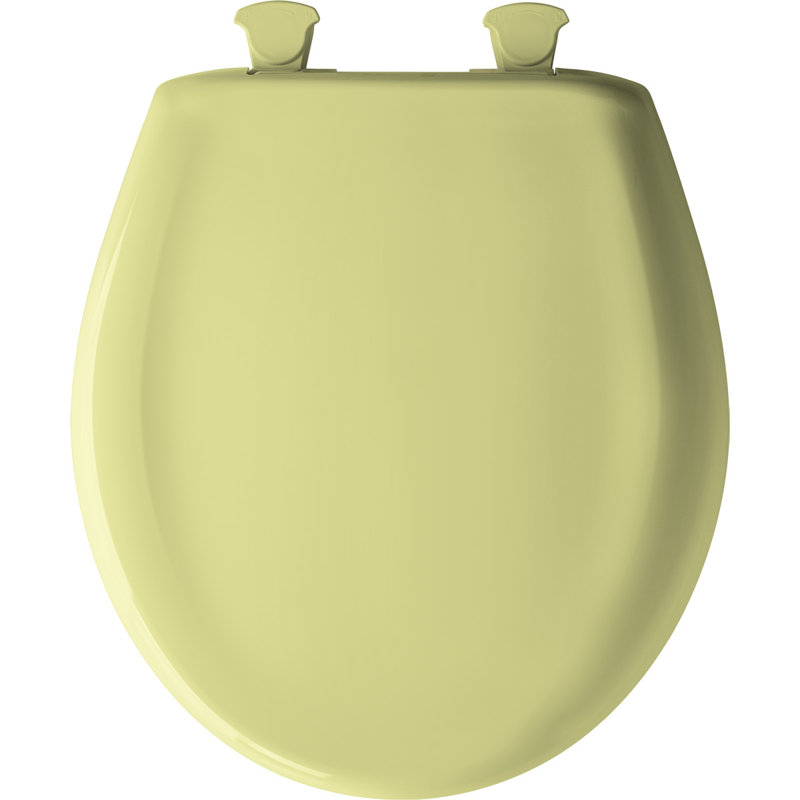 Siège de toilette rond en plastique, Jaune