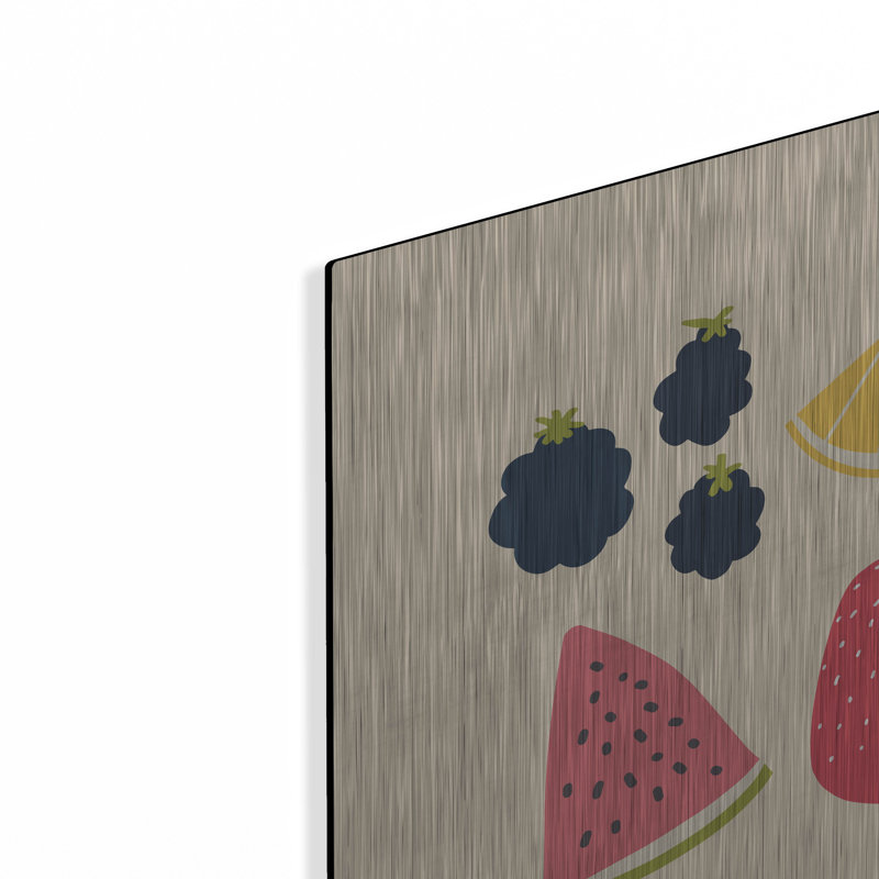  «Summer Fruits 1» par Cheryl Warrick, art mural en métal, 12 po x 12 po, H 12 po x l 12 po