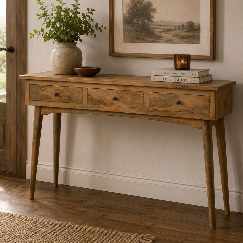 Leonardo 115cm Solid Wood Console Table