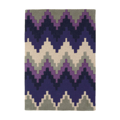 Hargrove Chevron Wool Hand Woven Area Rug