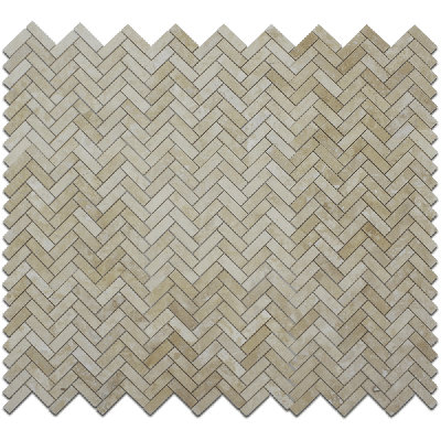 1x3 IVORY HERRINGBONE HONED & FILLED