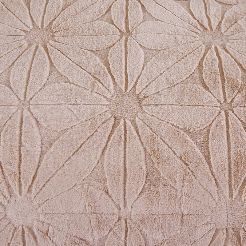 Ensemble d'édredon en velours Ansa, Édredon grand et 3 pièces supplémentaires, Rose