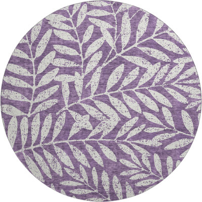 Premium Machine Washable Prisco Purple Rug