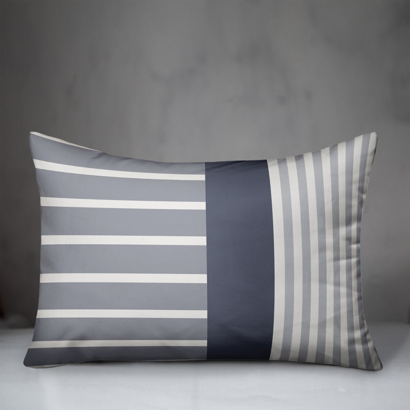 Abstract Outdoor Throw Pillow, Blue