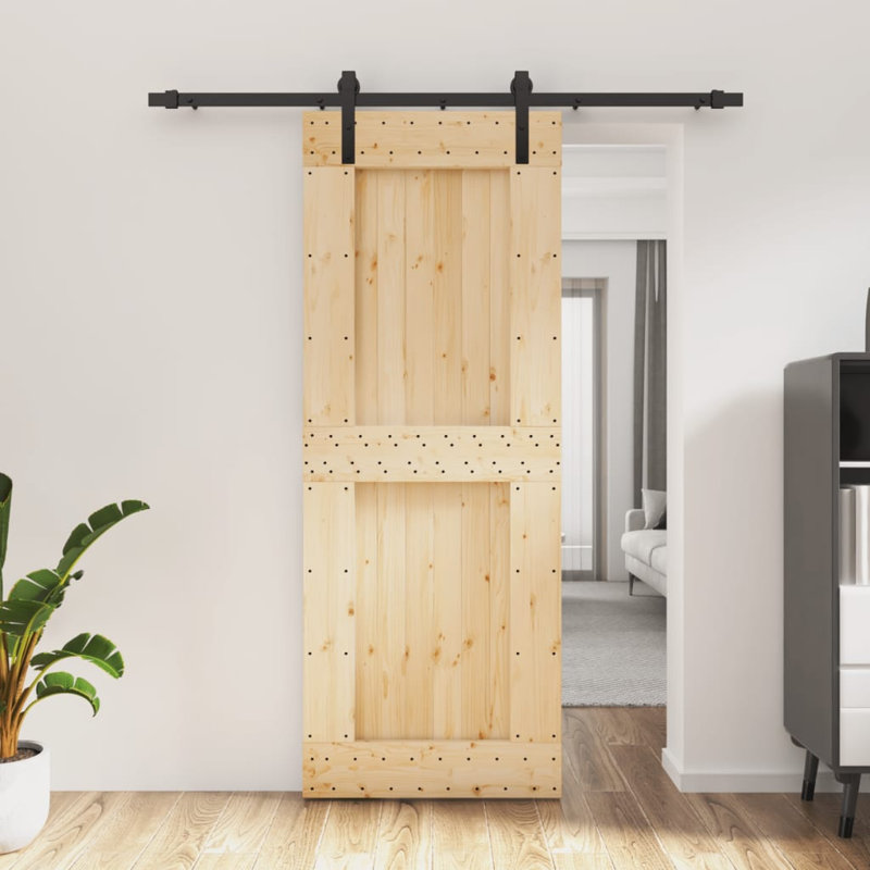 Porte coulissante avec quincaillerie Vidaxl, 31,5 po x 82,7 po