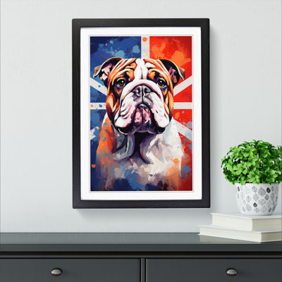 British Bulldog Abstract No.2 - Framed Print
