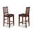 5 Piece Counter Height Dining Table Set Includes a Rectangle Kitchen Table and 4 Faux Leather Dining Chairs, Mahogany-1835910388-1835910395