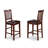 5 Piece Counter Height Dining Table Set Includes a Rectangle Kitchen Table and 4 Faux Leather Dining Chairs, Mahogany