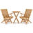 Wiltrudis 2 - Person Teak Wood Patio Dining Set