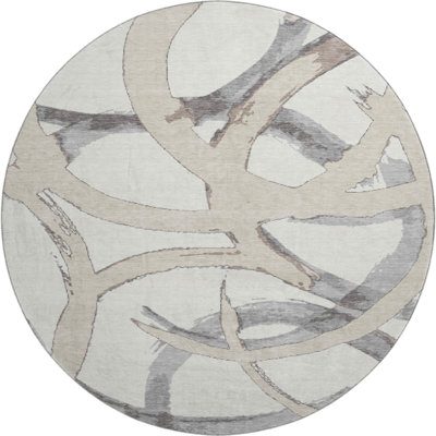 Premium Machine Washable Mayfield AMF1022 Circles Rug