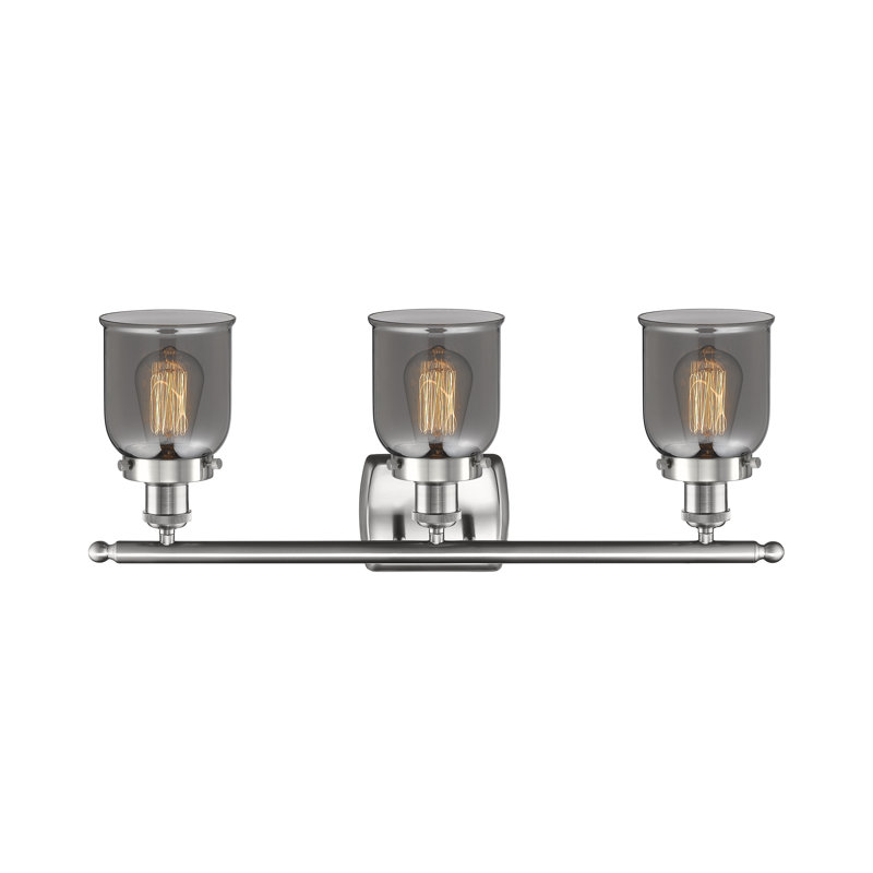 Éclairage pour meuble-lavabo 3 lumières 26 po Ballston Urban Bell, DEL, Fumée, Nickel satiné brossé