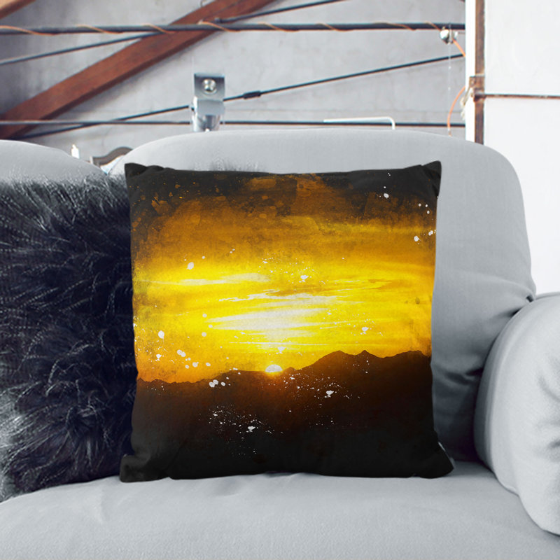 Abstract Square Cushion, 40cm H x 40cm W x 15cm D, Stone