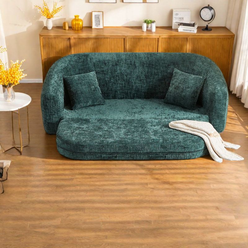 Compression Convertible Sofas, 87 Inch Chenille Modern Home Sleeper