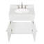 Abell Meuble-lavabo de salle de bain avec comptoir en quartz blanc Carrara