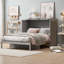 Lit escamotable double avec tiroirs de rangement, lit plateforme pliable peu encombrant en rotin, lit mural en bois aggloméré pour chambre d'amis, aucun sommier requis, capacité de 350 lb-1565718872
