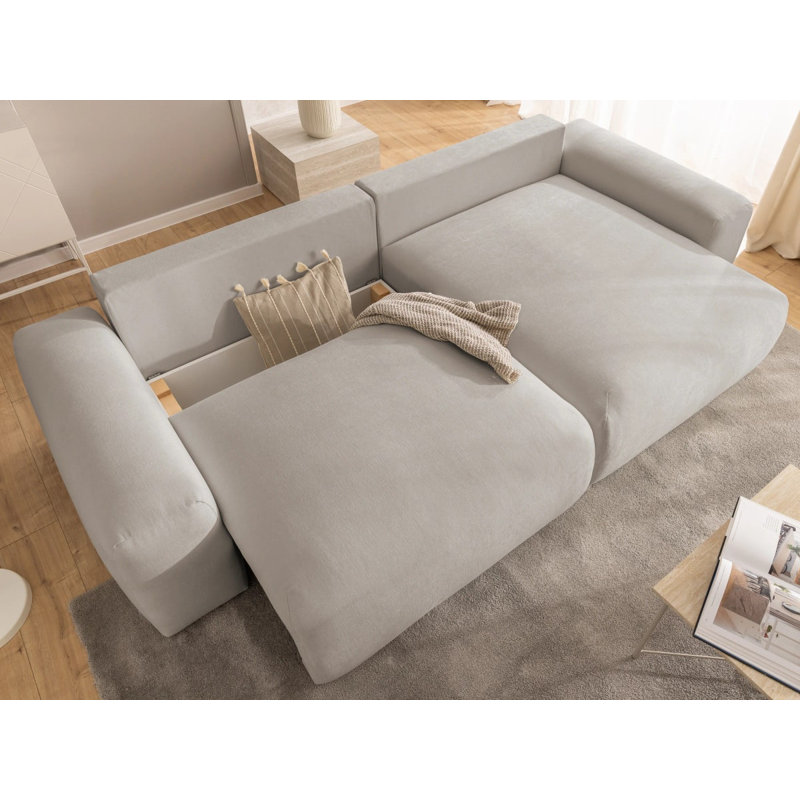 Puffy 4 Seater Corner Sectional, Right-Hand Facing, Beige