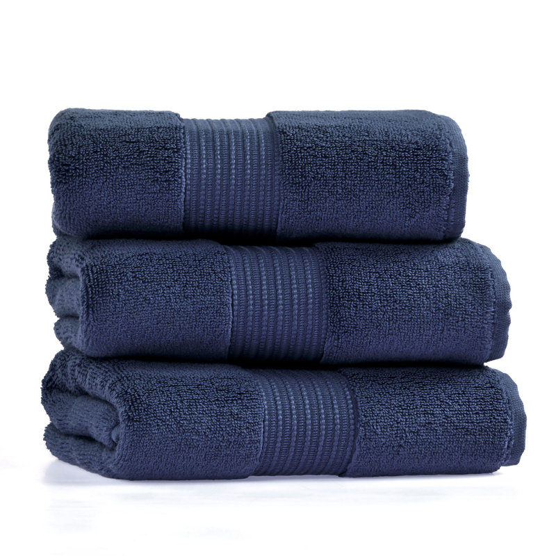 100% Cotton Wash Towel, Dark Blue, 11.8 x 19.7 Inches | Ultra-Soft & Absorbent, 450 GSM | Machine Washable, Gentle Cycle, Tumble Dry Low | Perfect for Home, Spa, or Gym Use, Luxurious Comfort and Quality