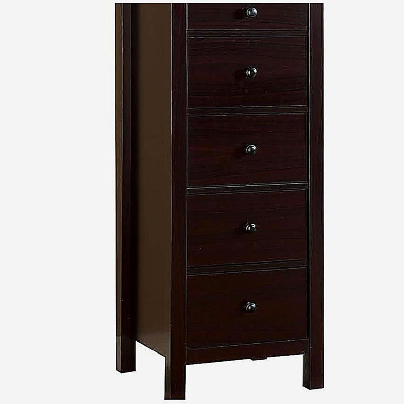 Commode compacte 5 tiroirs Transition Espresso