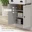Élégante armoire à micro-ondes avec options de rangement polyvalentes pour la maison