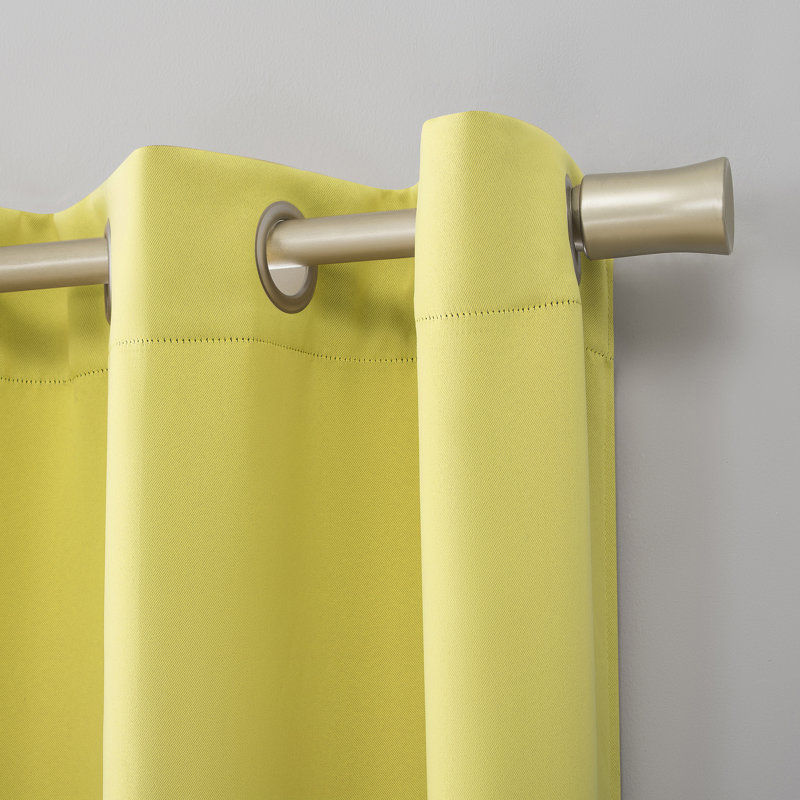 Panneau de rideau occultant avec œillets Burrier Wayfair Basics, L 40 po x L 84 po, Jaune citron