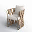 Venetta Metal Outdoor Dining Armchair with Cushion