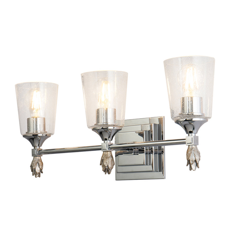 Vetiver 3 Light Vanity In Chrome, Silver