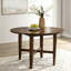 Table de salle à manger ronde Kendric de style ferme moderne, 119 cm (47 po), en bois massif – Finition bois vintage neutre, pieds fuselés en bois avec renfort en X, table de petit-déjeuner, disponible en 2 couleurs