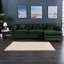 Canapés modulaires confortables confortables, revêtement en chenille vert antique, sièges de salon polyvalents