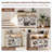 Gracie Oaks Wine Bar Cabinet, 55" Coffee Bar Cabinet With Sliding Barn Door, Kitchen Buffet Cabinet For Dining Room, Living Room, White & Oak-674594381