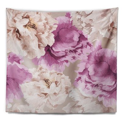 Tapisserie à motifs floraux de pivoine