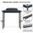 5Ft X 8Ft  Aluminum BBQ Grill Gazebo Grey Polycarbonate Double Roof  with Ceiling Hook and Shelves for Outdoor Use