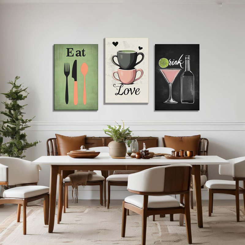 3 Piece Wrapped Canvas Print, 40 cm H x 30 cm W