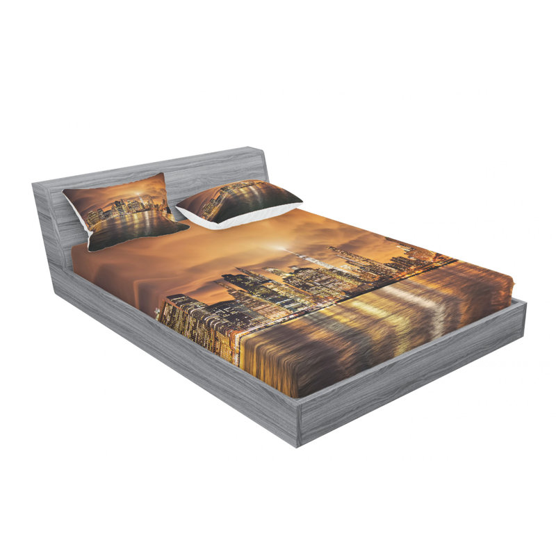 Microfiber Sheet Set, Queen Sheet Set with Fitted Sheet