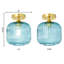 Plafonnier globe bleu 10,25 "H-116919965