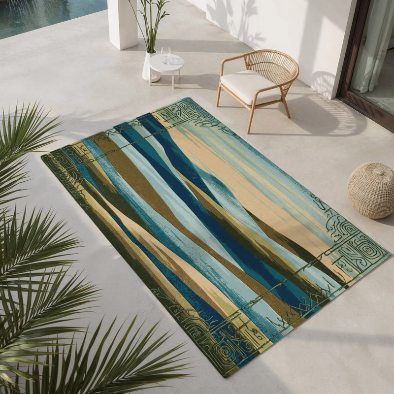 Tapis d'intérieur et d'extérieur Nebula Echo, Rectangle 4pi x 6 pi