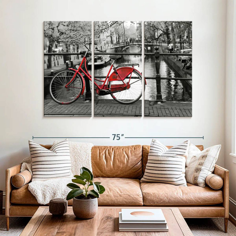 Mehar Red Amsterdam Bicycle, 28" H x 45" W
