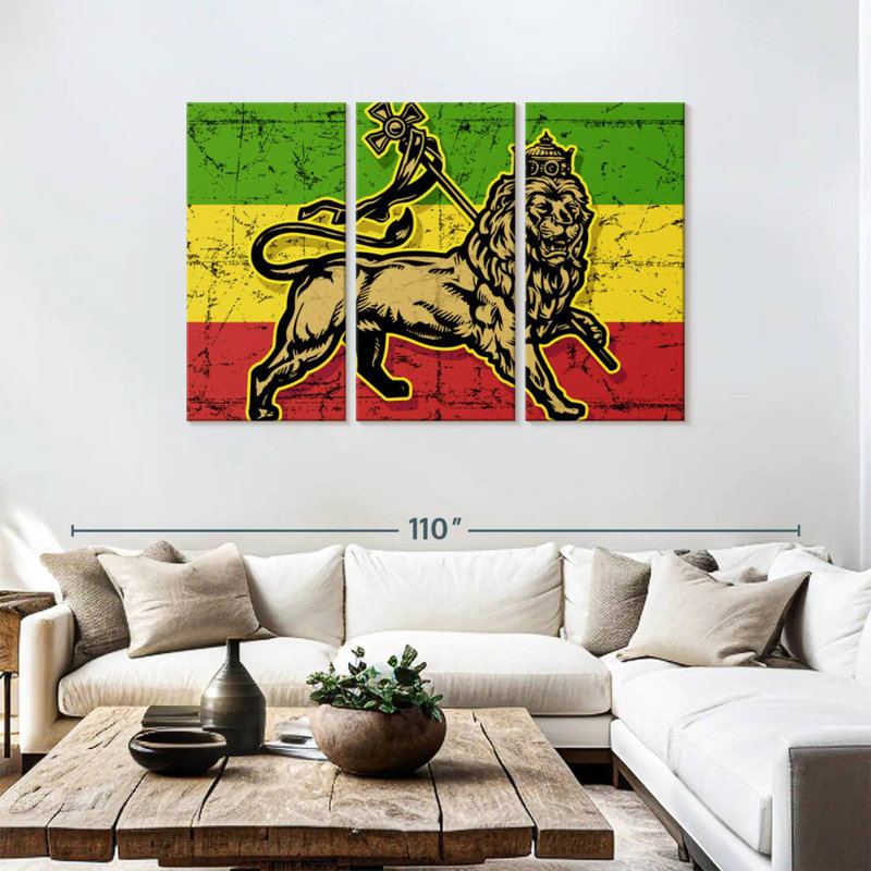 Borges Lion Of Judah, 48" H x 74" W