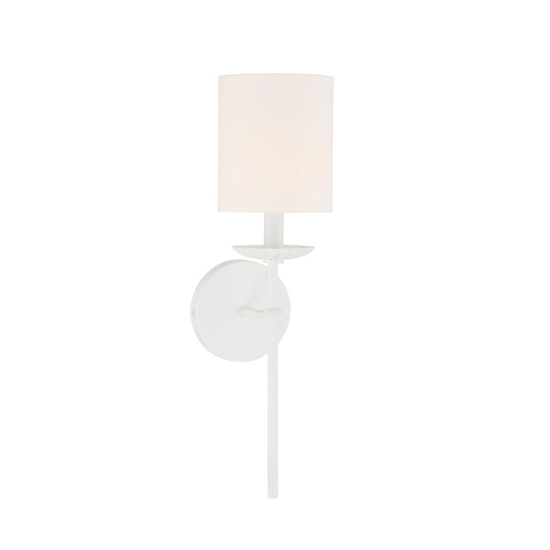 Applique murale blanche 1 lumière Meridian, Blanc, Blanc