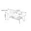 Table basse ovale en acier inoxydable