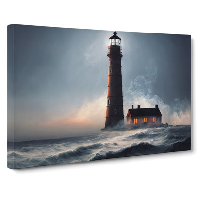 Bright Lighthouse - Wrapped Canvas Print