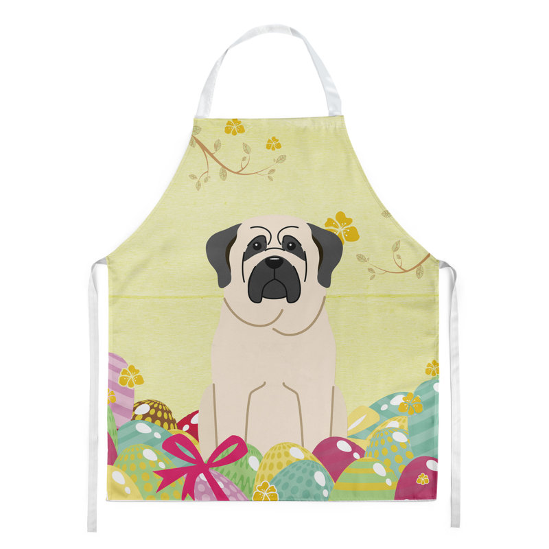 Tablier œufs de pâques, Jaune / crème / noir, Mastiff