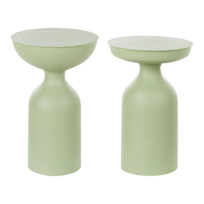 Cidalina Pedestal Side Table Set