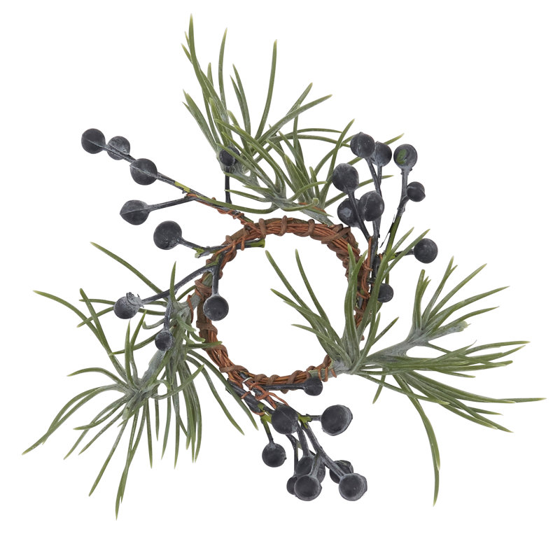 Rond de serviette pin et baies de Noël