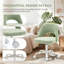 Fauteuil de coiffeuse à roulettes en molleton Teddy-1218622108