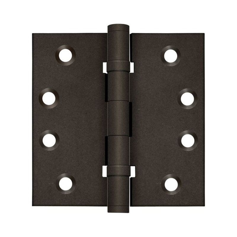 Deltana DSB4NB10BD charnières carrées 4 po x 4 po, roulement à billes bronze foncé, Bronze foncé