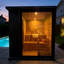 Fast Indoor / Outdoor Traditional Steam Sauna with Remote Control in Hemlock and Cedar